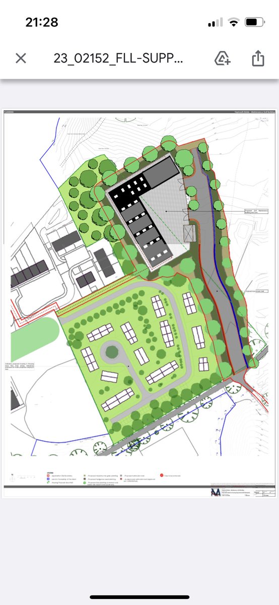 Taymouth Castle’s application for a vehicle maintenance building (23/02152/FLL) is part-situated on land earmarked for community housing - a totally unacceptable development that will reduce the site’s potential capacity by nearly 30%. #LochTay #DiscoveryLandCompany