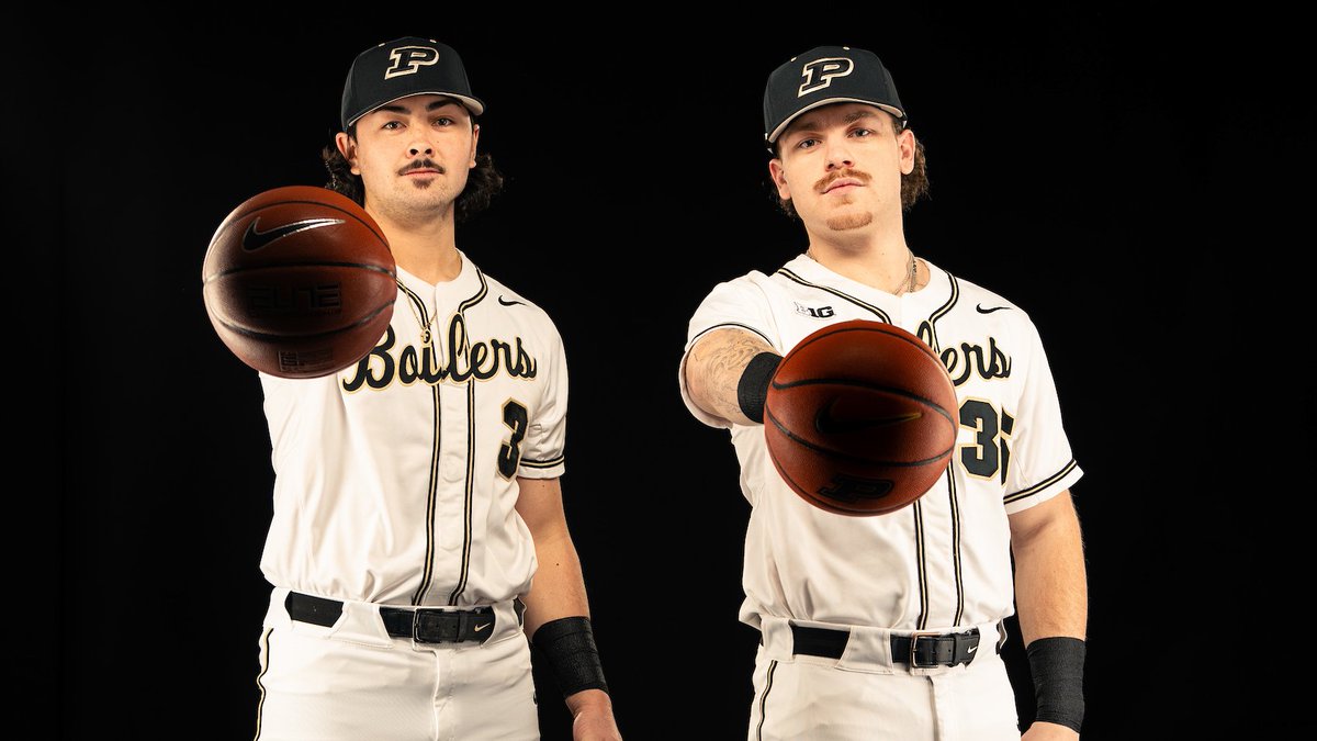 PurdueBaseball's tweet photo. ⚾️ Proud to represent America's Pastime on campus 🇺🇸

But you may have heard 🏀 is kind of a big deal in our state. Especially with @BoilerBall ranked in the Top 5 for 30 straight weeks &amp; rolling towards another #1 seed in March. #BoilerUp https://t.co/hgCX68lkcY