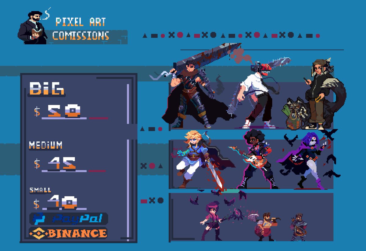juna_ros's tweet image. Hi, commissions open currently! Ask for one via DM #pixelart #CommissionSheet