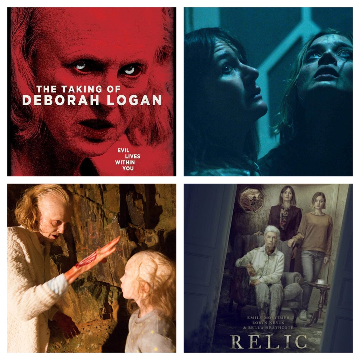 FriGay13's tweet photo. Episode 114: Coming Soon... Can you guess the real life horror we will be discussing based on these two movies we will be reviewing??? #TakingOfDeborahLogan #Relic #GetSlayed https://t.co/0Gif8kIDeo
