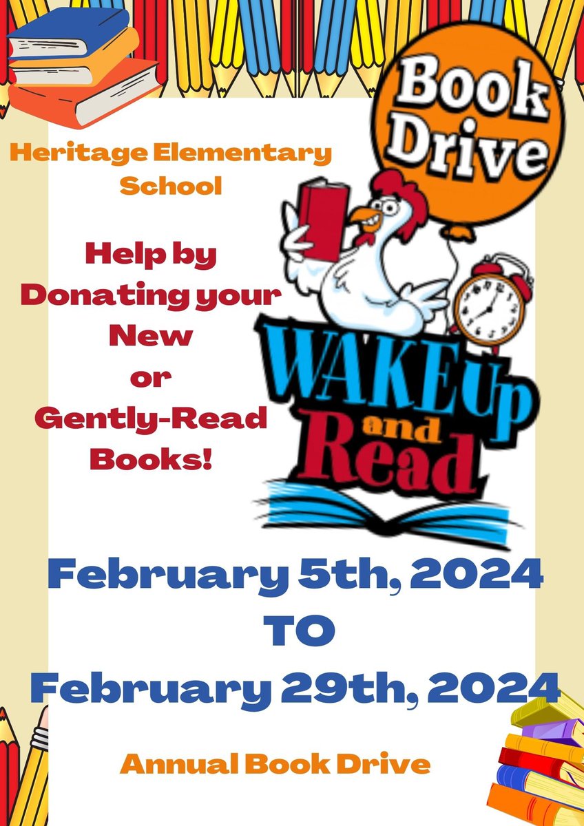 The Wake Up and Read Book Drive is going on now, and we need your help! Please sign up below if you can help empty donations and box up books 😊

signup.com/go/TWMTomM