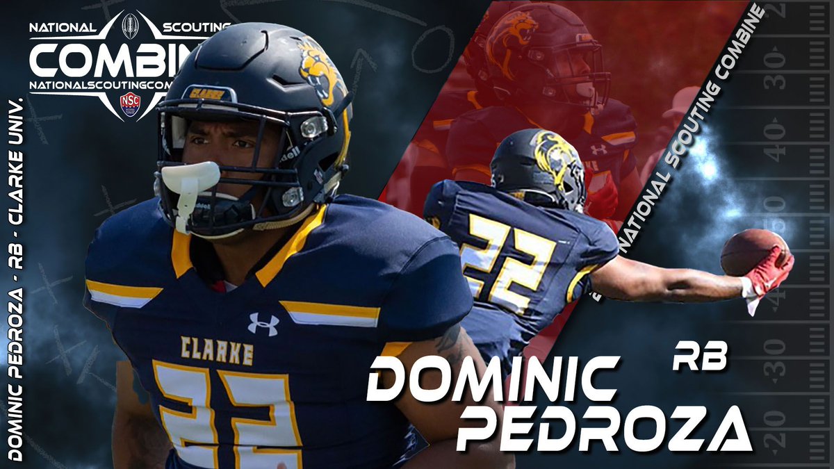 National Scouting Combine presents <a href="/dj8312/">Dominic Pedroza2️⃣2️⃣🚀🌎</a>, RB from <a href="/ClarkePrideFB/">Clarke Pride Football</a> "I would say being a running back reflects itself in my personal life by being able to adapt and being determined when obstacles come my way."