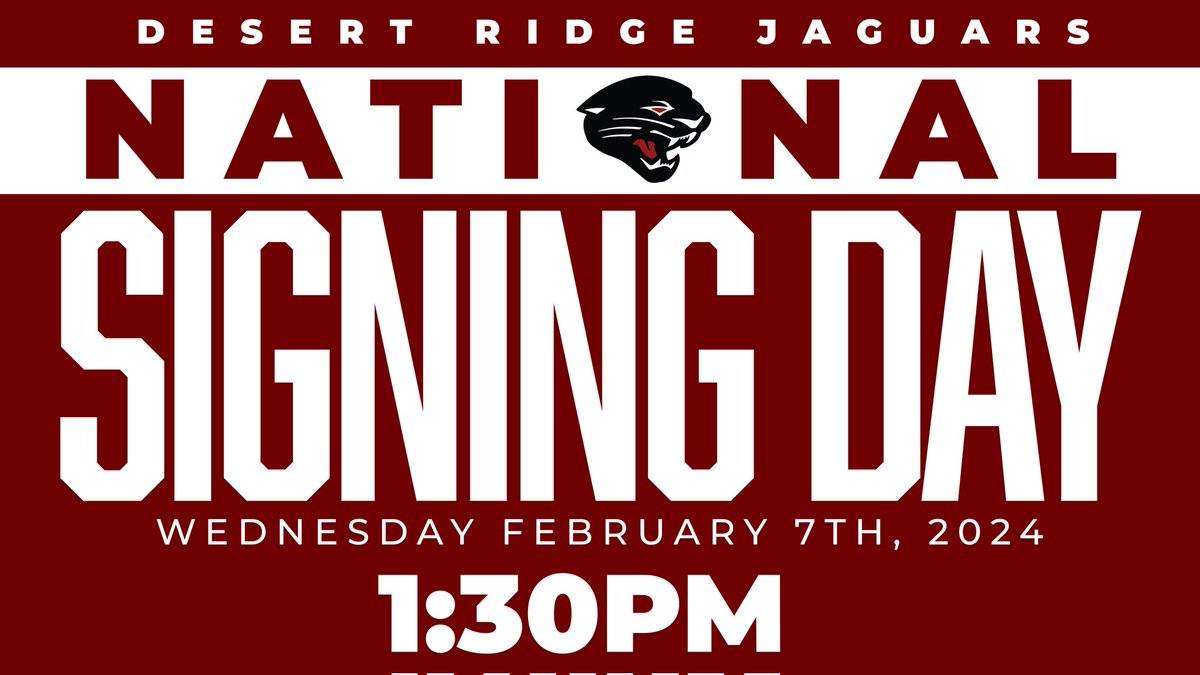 Coach Britt Sanchez (@coach_bsanchez) on Twitter photo Desert Ridge NSD to be held in the main gym @ 1:30pm! Congratulations to all our athletes!
<a href="/EpicSportsTV/">Epic Sports Network</a>
<a href="/gridironarizona/">Gridiron Arizona</a>
<a href="/ZachAlvira/">Zach Alvira</a> <a href="/CodyTCameron/">Cody Cameron</a>
<a href="/CamCox12/">Cameron Cox</a> <a href="/BJMedia1/">BJ Media</a>
<a href="/AZHSFB/">ArizonaVarsity.com 🔥PREPS🔥</a> <a href="/VarsityShow/">Varsity Sports Show-- Varsity Media Foundation</a> <a href="/GametimeRC/">Gametime Recruiting & Consulting</a> Desert Ridge NSD to be held in the main gym @ 1:30pm! Congratulations to all our athletes!
<a href="/EpicSportsTV/">Epic Sports Network</a>
<a href="/gridironarizona/">Gridiron Arizona</a>
<a href="/ZachAlvira/">Zach Alvira</a> <a href="/CodyTCameron/">Cody Cameron</a>
<a href="/CamCox12/">Cameron Cox</a> <a href="/BJMedia1/">BJ Media</a>
<a href="/AZHSFB/">ArizonaVarsity.com 🔥PREPS🔥</a> <a href="/VarsityShow/">Varsity Sports Show-- Varsity Media Foundation</a> <a href="/GametimeRC/">Gametime Recruiting & Consulting</a>