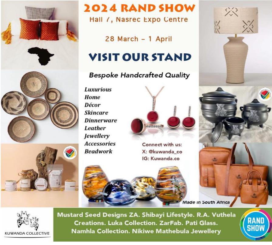 AquaBluePulse's tweet photo. Excited to announce our participation at #RandShow2024, Nasrec Expo Centre. Visit our stand at Hall7, 28Mar - 1 Apr and stand a chance to win a hamper! @RAVuthela @shibayi_lifestyle
See you there! @rand_show
#wednesdaythought #supportsmallbusiness #buylocal #WomensArt https://t.co/KtPTcYdGHF