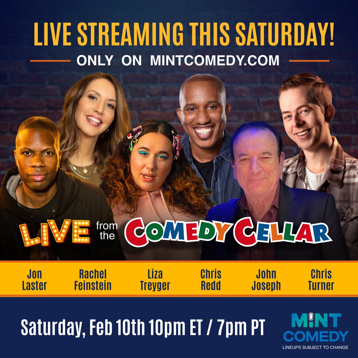 Experience NYC’s top comedy club from anywhere in the world by tuning into our livestream this Saturday! Watch six comedians perform LIVE from the @ComedyCellarUSA this Saturday at 10pm ET / 7pm PT, exclusively on mintcomedy.com 👀 Sign up with your favorite comedian’s…