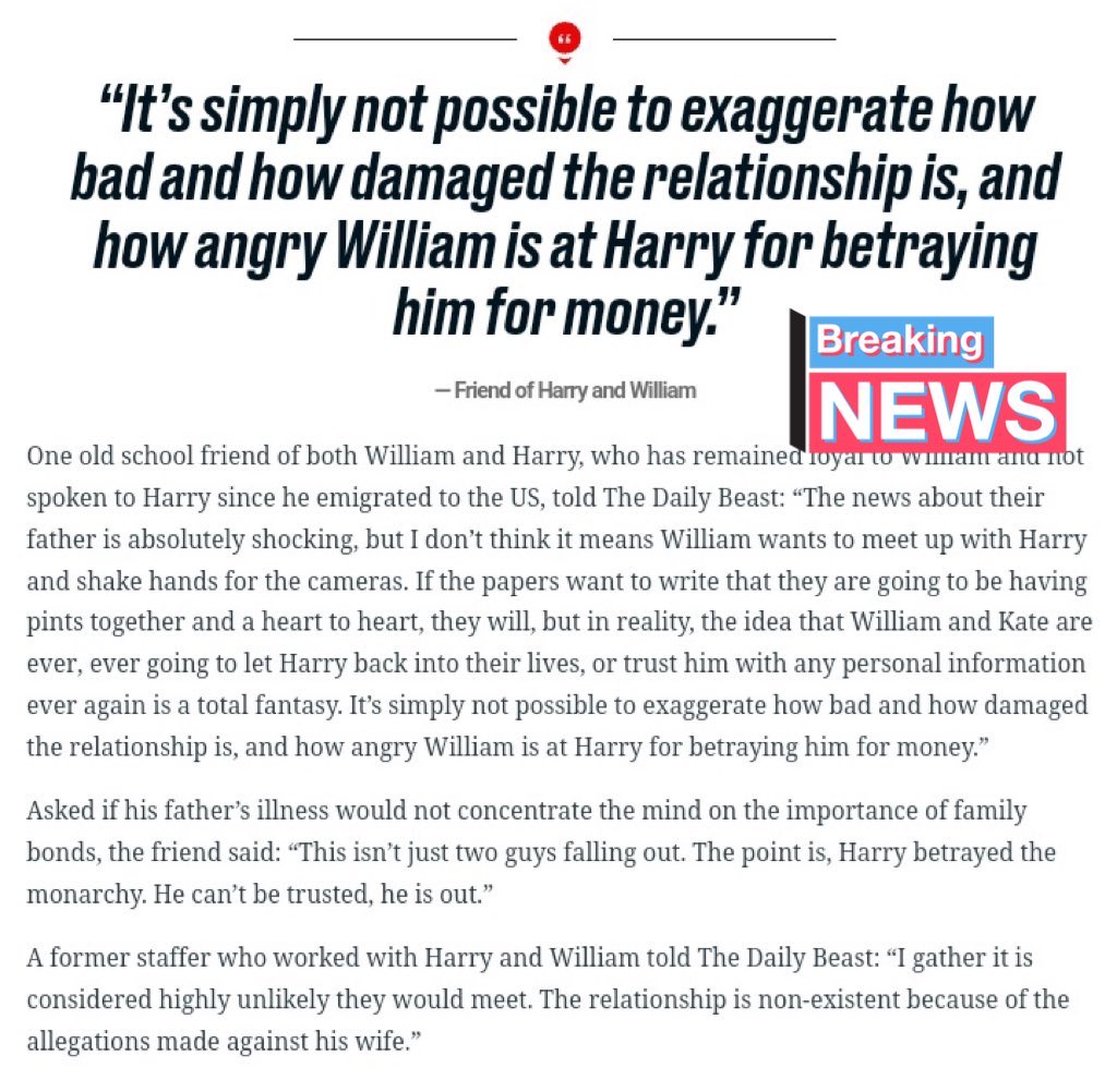 SussexHenryVIII's tweet photo. Friendly reminder that Kensington Palace is the main source of leaks against the Sussexes. 

They literally just leaked Harry’s UK jaunt. 

William should invest in a mirror before he starts talking betrayal. https://t.co/NlEUm6umFM