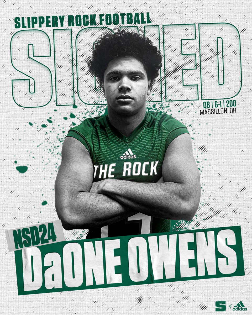 FB: Welcome to The Rock, DaOne Owens! DaOne is a 3-star QB prospect that was the starting QB for Ohio state champion Massillon Washington High School. A true dual-threat QB, Owens threw for 1,500+ yards and ran for 1,300+ yards in 2023. #RockNSD24 📰: bit.ly/486u434