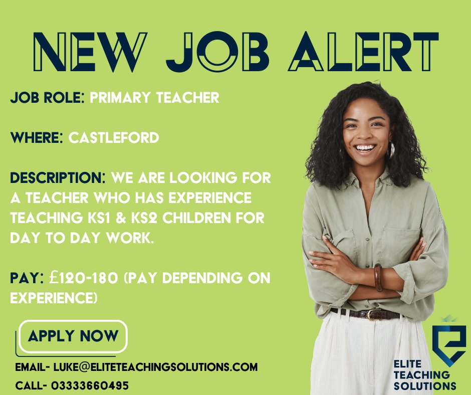 🌟 Exciting Job Opportunities 🌟 

Check out our latest job roles. If your interested then click on the link below and submit your application. 

 lnkd.in/eXTU_c_C 

#JobOpportunity #Pontefract #Education #JoinOurTeam