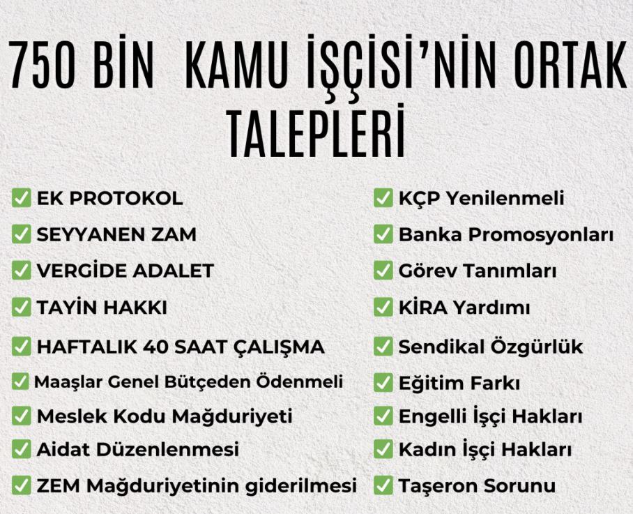 Serpil Özalp Aydemir (@serpilaydemirr) on Twitter photo Kamu işçileri çok mağdur, ek zam, refah payı, vergi indirimi ve tayin hakkı bekliyorlar.
Bir an önce haklı talepleri için ilgililerin makul adımlar atmasını bekliyoruz. #Kamuişçileri
<a href="/RTErdogan/">Recep Tayyip Erdoğan</a>
<a href="/memetsimsek/">Mehmet Simsek</a>
<a href="/hakiskonf/">HAKİŞ KONFEDERASYONU</a>
<a href="/turkiskonf/">TÜRK-İŞ</a>
<a href="/csgbakanligi/">T.C. Çalışma ve Sosyal Güvenlik Bakanlığı</a>
📣📣📣 Kamu işçileri çok mağdur, ek zam, refah payı, vergi indirimi ve tayin hakkı bekliyorlar.
Bir an önce haklı talepleri için ilgililerin makul adımlar atmasını bekliyoruz. #Kamuişçileri
<a href="/RTErdogan/">Recep Tayyip Erdoğan</a>
<a href="/memetsimsek/">Mehmet Simsek</a>
<a href="/hakiskonf/">HAKİŞ KONFEDERASYONU</a>
<a href="/turkiskonf/">TÜRK-İŞ</a>
<a href="/csgbakanligi/">T.C. Çalışma ve Sosyal Güvenlik Bakanlığı</a>
📣📣📣
