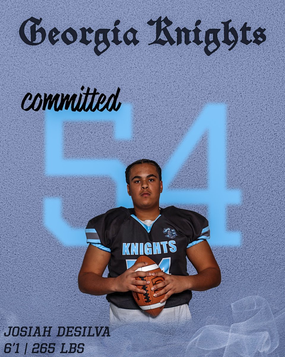 GeorgiaKnightsC's tweet photo. Josiah Desilva 
@Josiah54_ 

Position
Defensive Line
School
Stephenson High School
Hometown
Stone Mountain, Ga https://t.co/m5DpJN7NNV