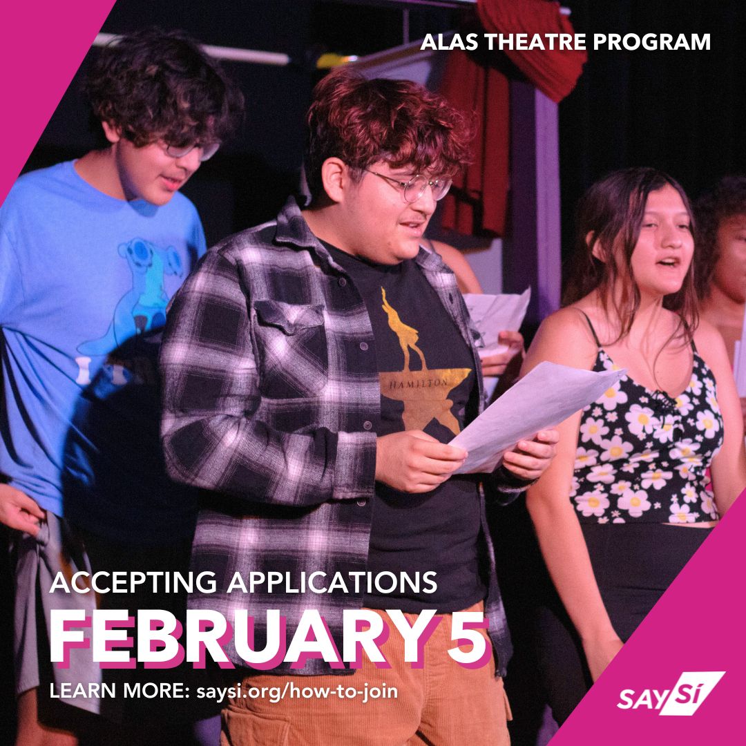 SAY Sí is currently accepting new middle and high school student applications from now til April 22nd!

Learn how to become a SAY Síer at: saysi.org/how-to-join

🎨🎭📽️👾
#YouthArtsEducation #SanAntonio #SAYSi #NewStudents