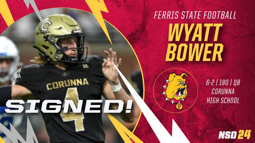 CorunnaCavsFB's tweet photo. We are so proud of our 3 guys on signing with @CoachAnnese &amp; his @FerrisFootball program! We’re so excited to watch you all at the next level! 💪🏻 #weareONE @JadenEdington32 @WyattBower1 @Tarickbower1 https://t.co/HZt8m9UKk7