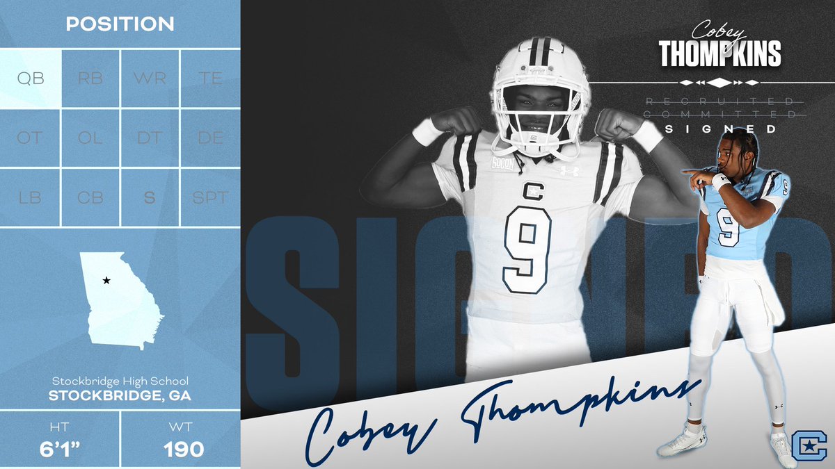 Playmaker. Welcome to Charleston, @CobeyThompkins9! #ArriveAtTheDel x #NSD24