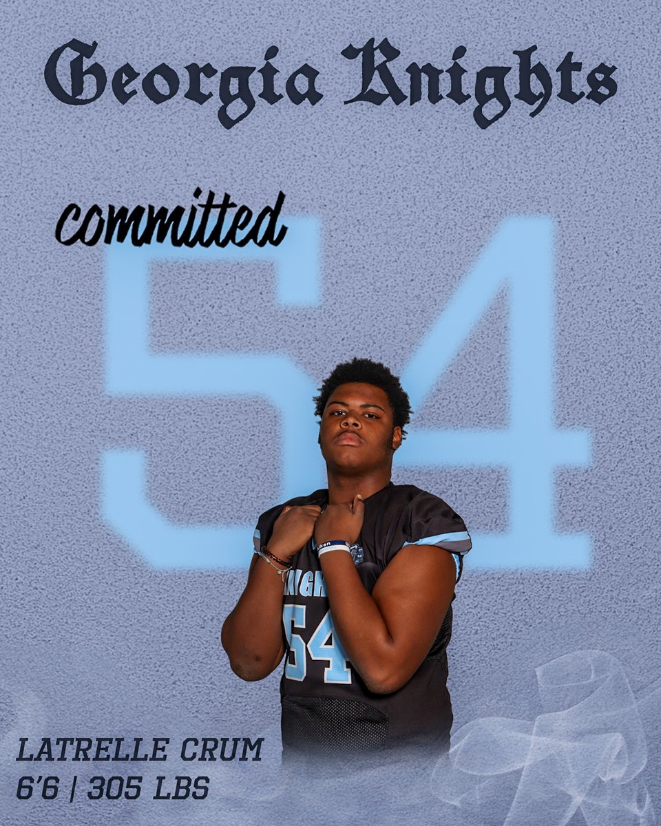 GeorgiaKnightsC's tweet photo. Latrelle Crum 

Position
Offensive Line
School
Butler High School
Hometown
Augusta, Ga https://t.co/YqDlSe3314