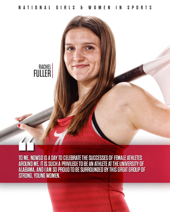 Rachel Fuller about what National Girls and Women in Sports Day means to her! 📢 #RollTide #NGWSD