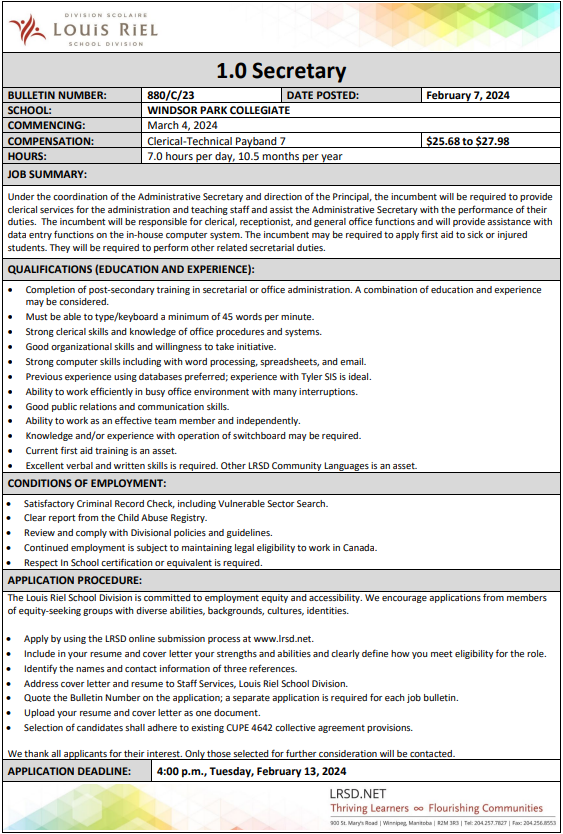 Looking for an opportunity to join a vibrant office team? We're seeking an enthusiastic, compassionate, and committed individual. Don't miss out—apply now:  apps.lrsd.net/JobPostings/88…