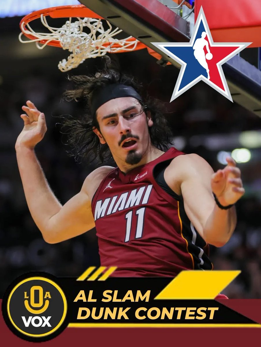 TheLaVox's tweet image. El mexicano americano Jaime Jáquez Jr. (#HEATCulture   ) apunta a ser uno de los cuatro participantes del concurso de '#SlamDunks' del #NBAAllStar Participará junto a Mac #McClung (vencedor del año pasado), Jaylen #Brown y Jacob #Toppin ex de los #NYKNicks.