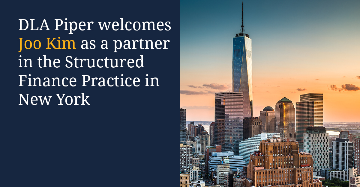 DLA_Piper's tweet image. We are pleased to welcome Joo Kim as the newest addition to our Structured Finance Practice in New York. #Finance #StructuredFinance #CMBS dlapiper.com/en/news/2024/0…