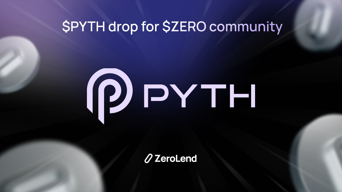 1/ Powered By <a href="/PythNetwork/">Pyth Network 🔮</a> 🔮

Our alliance with $PYTH is getting stronger 💪🏻

As users of Pyth Data, we’re proud to receive a $PYTH allocation from their Retrospective Airdrop program which we will drop to the $ZERO community soon

#PythAirdrop #ZeroLend