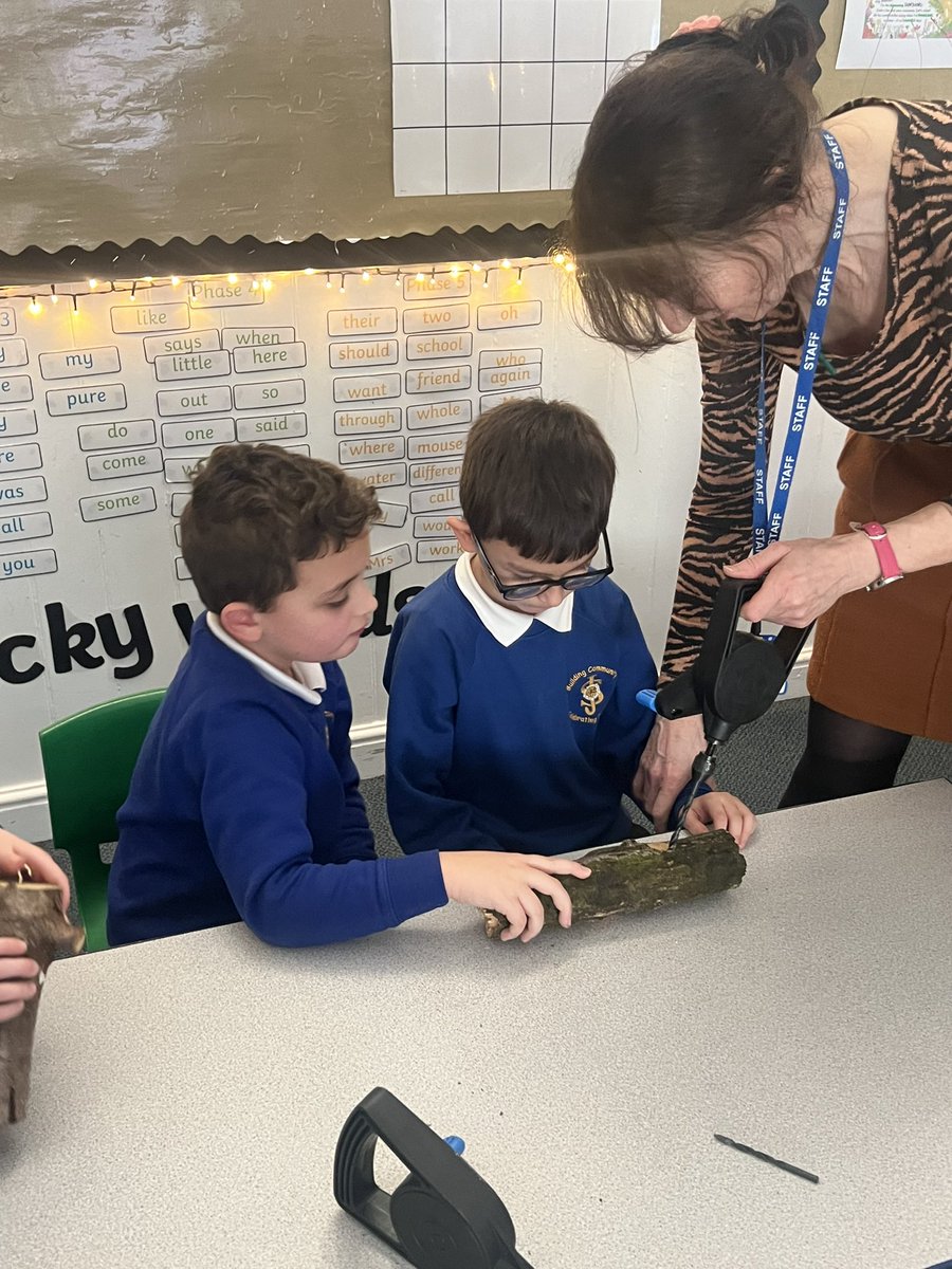 stjosephskly's tweet photo. #teamolive had a session with Sam @Stocksfield and learnt how to make bird feeders. We then drilled them and added a hook. Finally adding birdseed and peanut butter for the birds @SJKdt @SJKmentalhealthweek https://t.co/3FvxaaevZZ