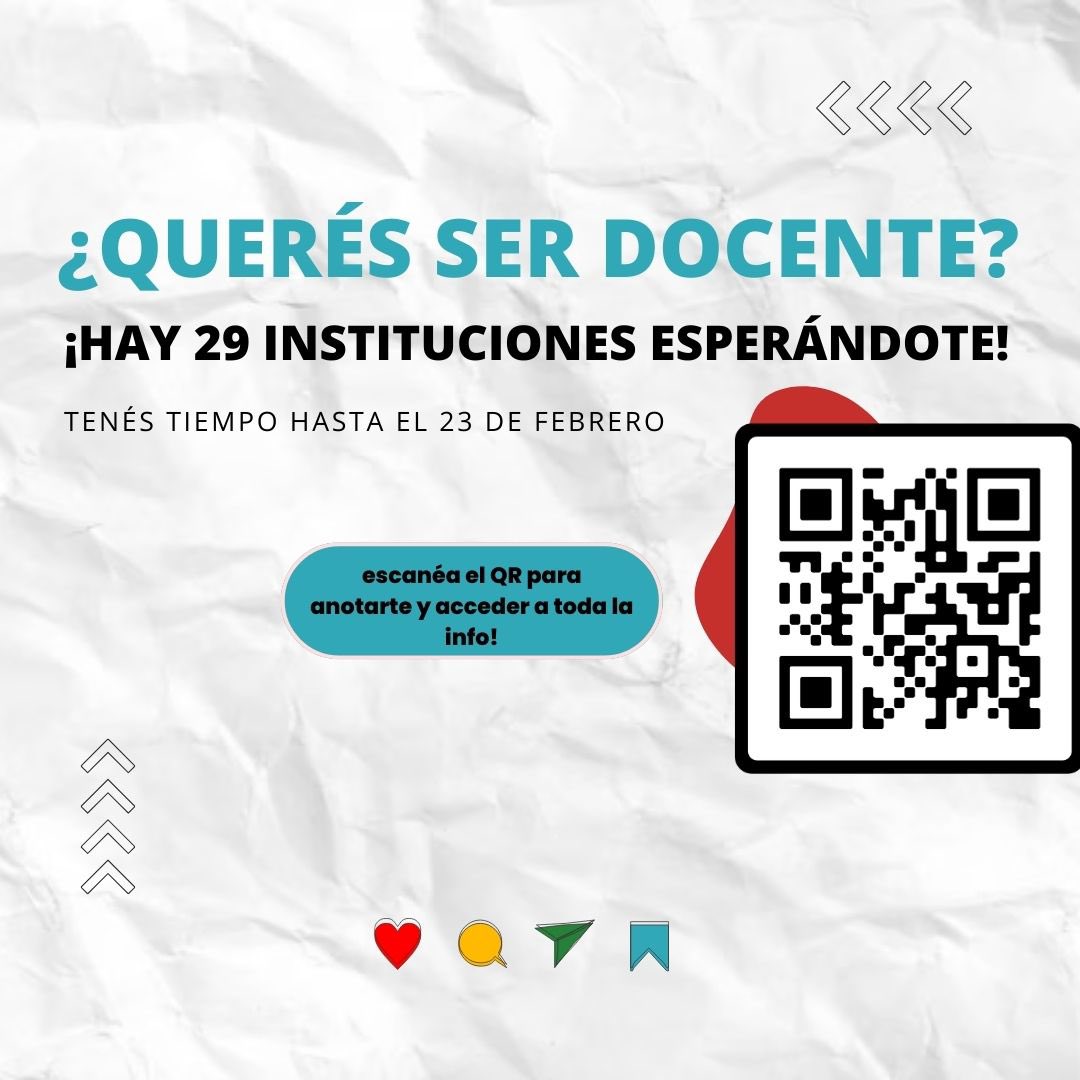 educ_soberana's tweet photo. 🗓️ Hasta el 23 de febrero estás a tiempo de anotarte en alguno de los 29 Institutos de Formación Docente 

¡Los 29 seguimos de pie, y listos para recibir a todxs! 🤍 https://t.co/sOs91jaNUd