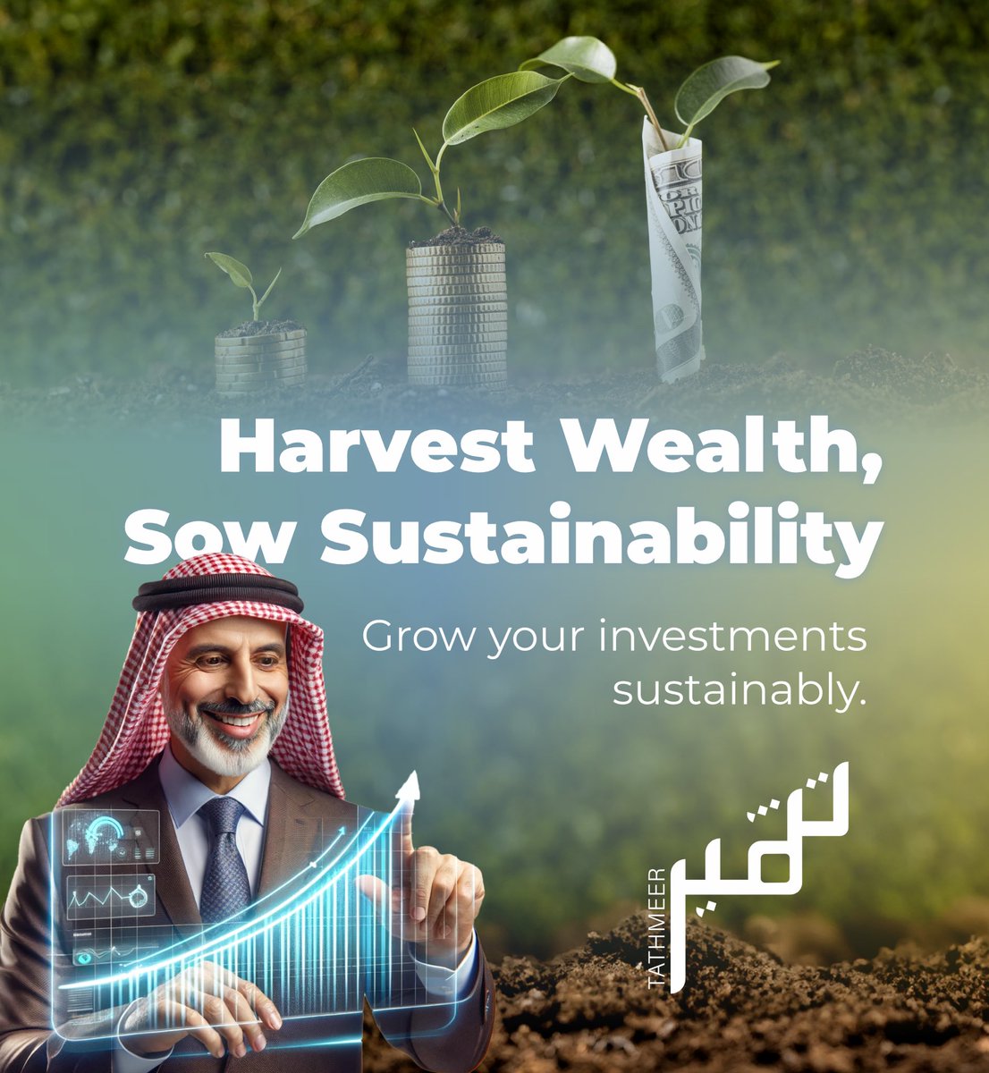 tathmeeruae's tweet image. Tathmeer invites you on an investment journey that plants the seeds of prosperity and reaps sustainability. Our Shariah-compliant opportunities are designed to fortify food security while offering robust returns.

#EnvironmentalEngineering #Sustainability #AgroTech #Dubai