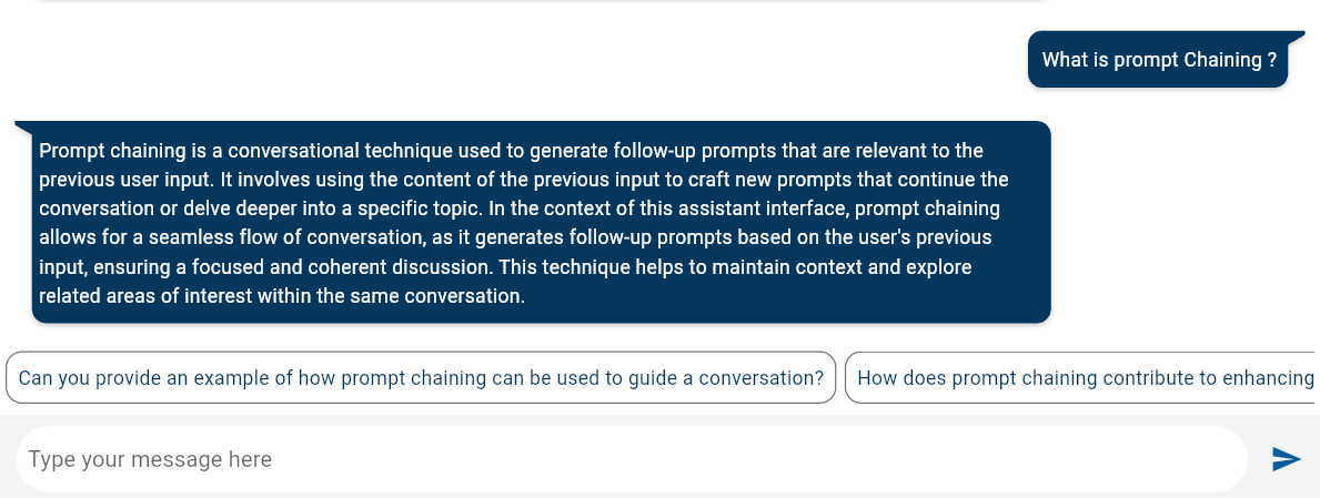 "Coming soon: Take your creativity to the next level with Prompt Chaining!   🚀 Build complex ideas with ease by linking prompts, one after another. Stay tuned for a new way to brainstorm with AI.  

 #CreativeAI #SaaS #Innovation #ComingSoon"