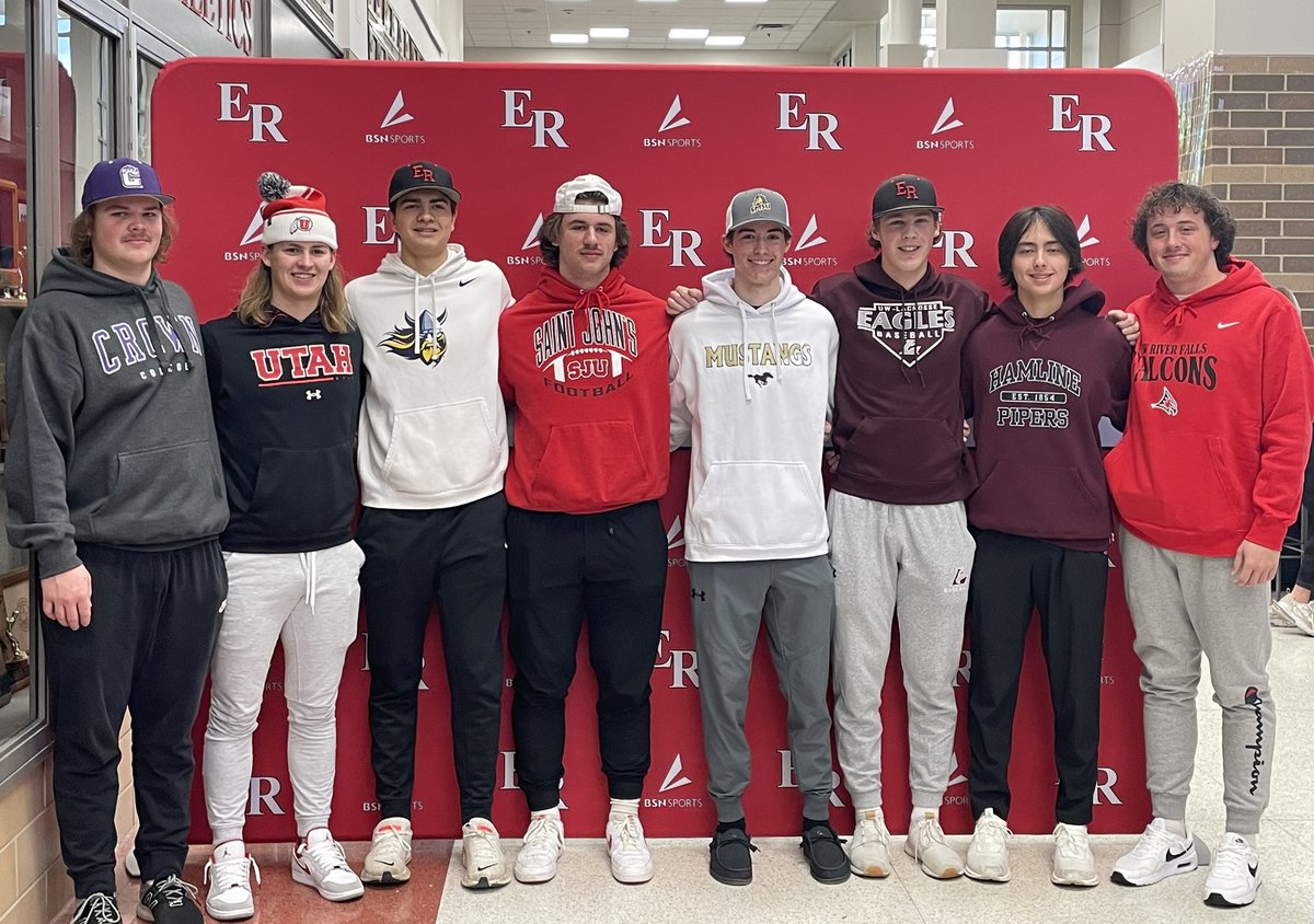 ElkRiverBasebal's tweet photo. TJ Reilly- Crown, Baseball
Sam Stockman- Utah, Baseball
Myles Hanson- Augustana, Baseball
Tim Johnson- St. johns’s, Football
Brett Groebner- Southwest Minnesota St., Baseball
Andrew Palm- UW La Crosse
Bentley Casey- Hamline, Baseball
Logan Bunker- UW River Falls, Football
#proud https://t.co/T6NFy6hfPv