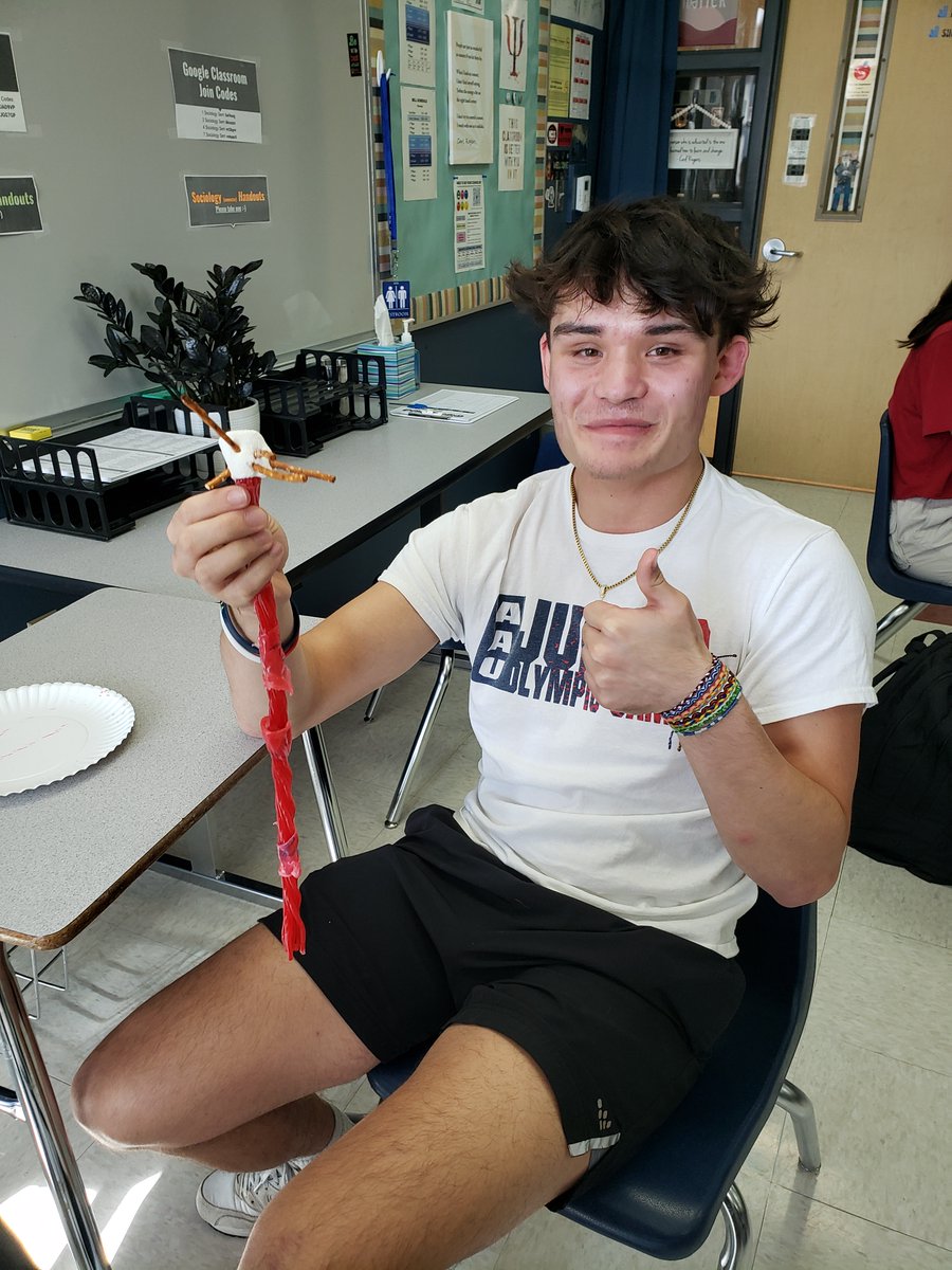 RHSMounties's tweet photo. Ms. Jurgensmeyer's AP Psychology students have fun making models of neurons from food items!

#beproud #beintentional #becommited https://t.co/PotUAGMKmu