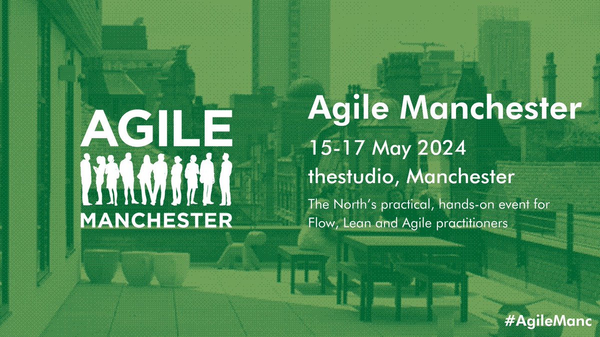 agilemanc's tweet image. Prices for #AgileManc rise this Friday!
Get your tickets and join us for interactive sessions, workshops, and social evenings all exploring the world of #flow, #lean and #agile work.
See the full programme: agilemanchester.net/programme-2024
Get your tickets: agilemanchester.net/tickets