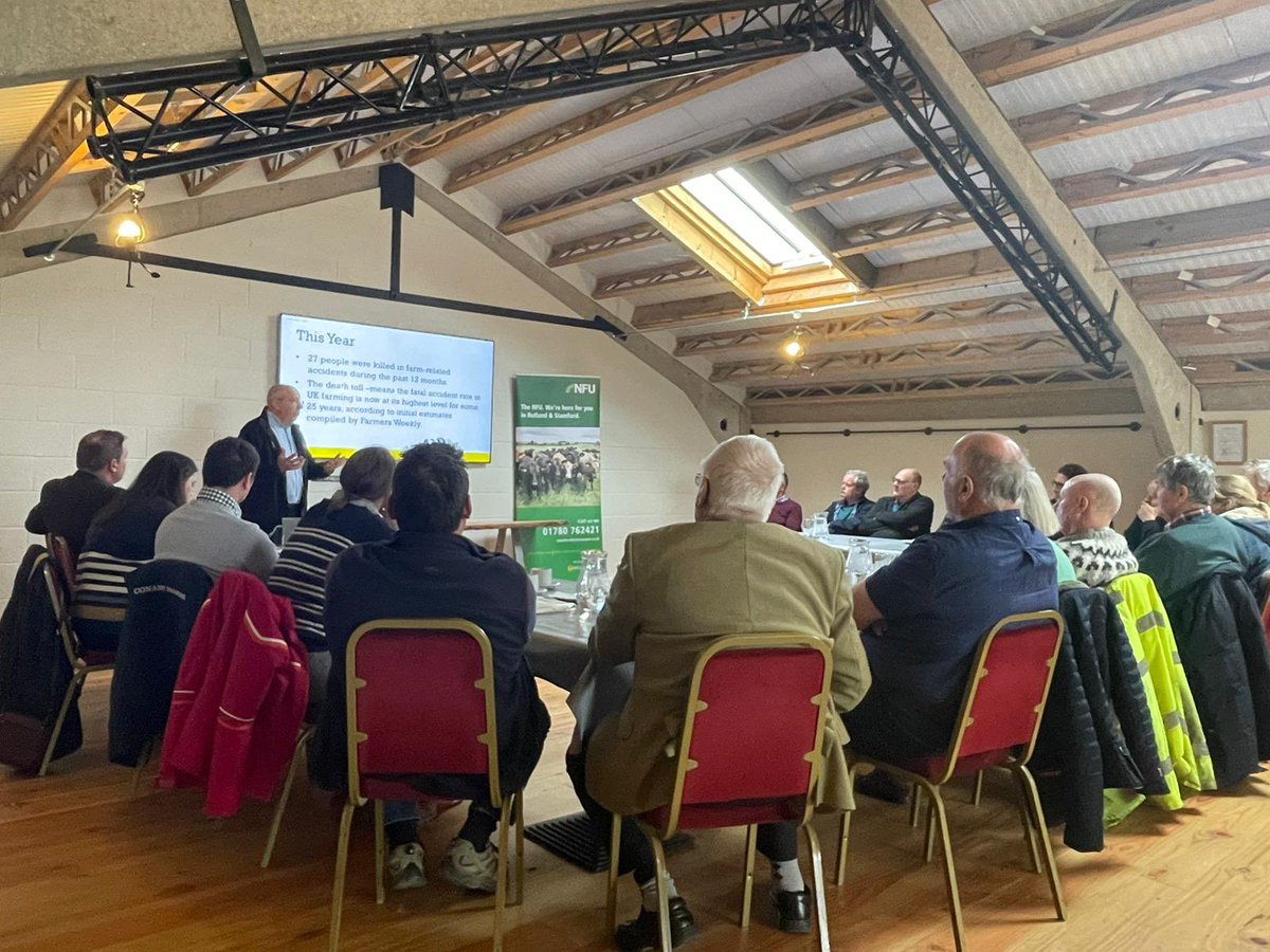 NFU county adviser in LNR (@nfulnr) on Twitter photo Health and Safety meeting today for <a href="/NfuRutland/">NFU Rutland & Stamford</a> branch - such an important topic that every LNR branch is getting its own meeting this year 💪
#comehomesafe Health and Safety meeting today for <a href="/NfuRutland/">NFU Rutland & Stamford</a> branch - such an important topic that every LNR branch is getting its own meeting this year 💪
#comehomesafe