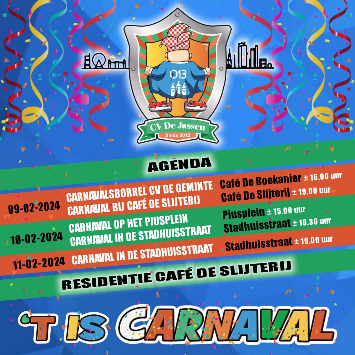 Ja ja ik voel het al 🧡💚. Wie gaan we waar zien? #kruikenstad #carnaval #carnaval2024 #tilburg #feest #alaaf