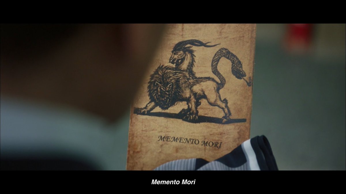 Klassical_K's tweet photo. Best explanation ever of a literary topic!! Memento mori isn't simply "remember that you must die". Go Gwang Soo (#HeoJunSeok) expounds on the meaning of this sentence to Bae Seung Gwan (#WooHyun), who has been threatening with it by Chimera (the "bad-guy") (#Chimera, S1E12) https://t.co/AfeQhNifOy