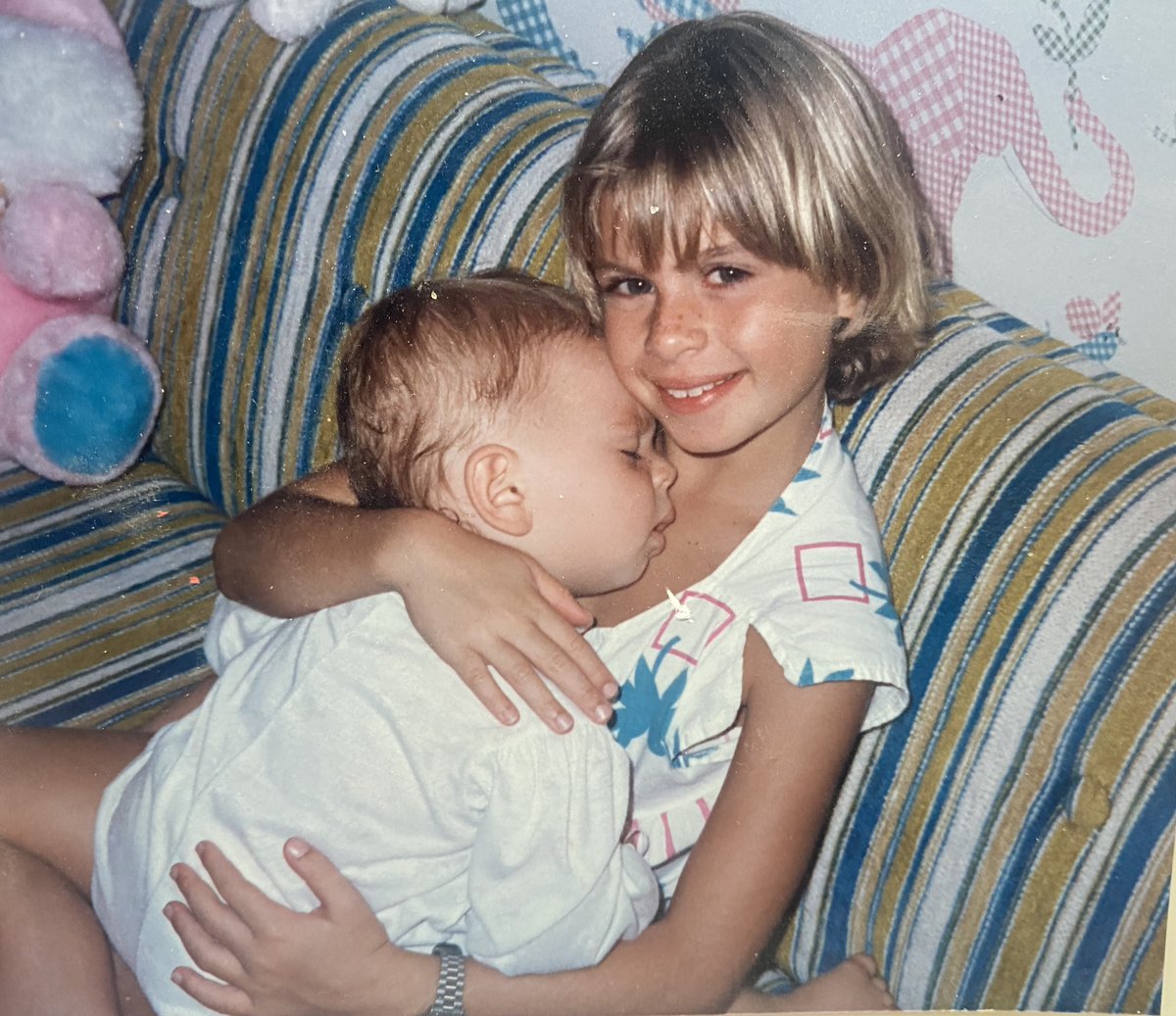 Family is where love grows, laughter never ends, and hearts are forever connected.🩵 Here’s a throwback to 1985, featuring Deanna with her sister Chiara! 

#throwback #hope #deannaprotocol #als #fightals #alsawareness #warrior #warriors #alswarrior