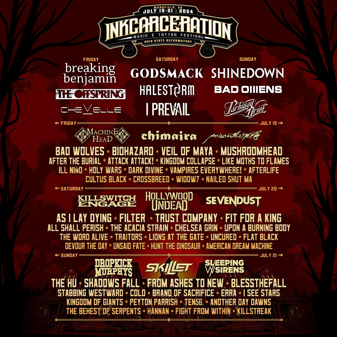 SOUND THE ALARM! It’s time to unlock your inner beast and break free. Inkcarceration is back and it’s bigger, wilder, and more untamed than before. Get ready to take in the most insane weekend of the year—starting at just $10 down. 🎫 Inkcarceration.com #Inkcarceration…