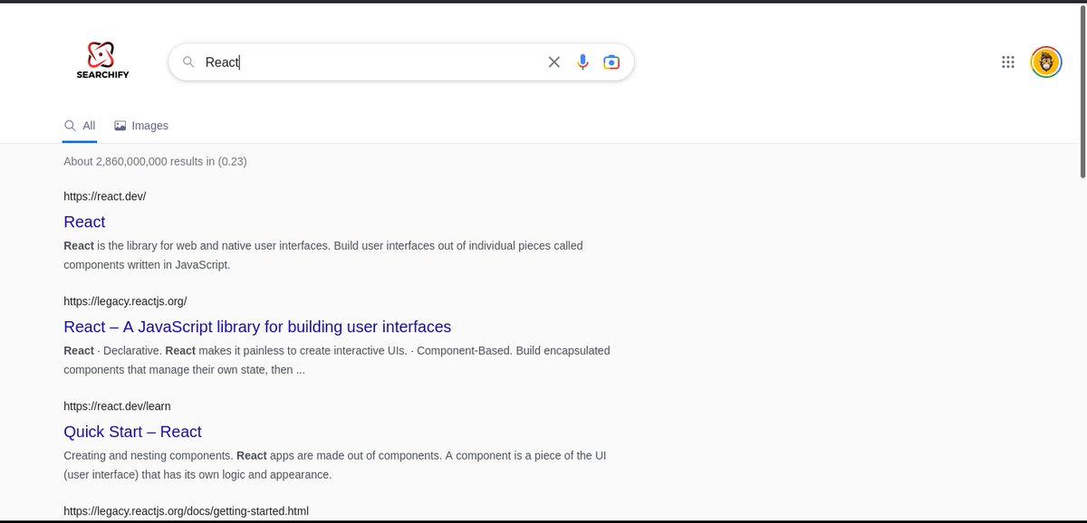 aryanofficia_l's tweet photo. Just launched Searchify - A search engine like Google built with React, Tailwind CSS, and Rapid API.
Github - https://t.co/e3KTLl3nCE
Explore the web effortlessly with Searchify!
#Searchify #React #TailwindCSS #RapidAPI #SearchEngine #google @Google @reactjs @tailwindcss https://t.co/mFqCbVVTnJ
