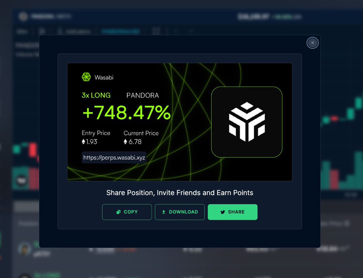 Recently updated the trade sharing page for <a href="/wasabi_protocol/">Wasabi Protocol 🟢</a>

Ref links are now generated for every trader to invite their friends and earn bonus points and the overall layout is much cleaner