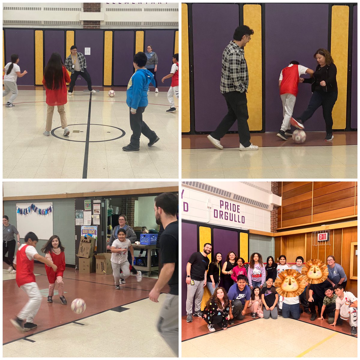 Students in 4W earned a staff vs student soccer game for reaching their attendance goals! ¡Los estudiantes en 4W ganaron un partido de fútbol de personal contra estudiantes por alcanzar sus objetivos de asistencia! #KomenskyLionPride