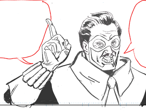 jaymazhar's tweet photo. Fixed the mouth... Professor Pilgrim making an offer you can't refuse Panel rough from Man-Child 3 with @nandorfox #Silverage #comicart #superheroes #supervillians #makingcomic #comicbookvillians #indiecomicsart https://t.co/0QviJbnwlI