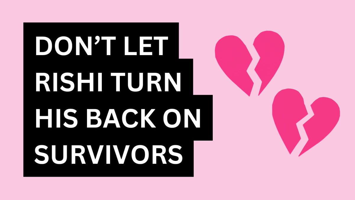 Survivors were made two promises: ⚫️ Earlier help in the days after reporting modern slavery ⚫️ Longer support (12 months) Rishi Sunak's government has now *scrapped* those schemes before they even began. JOIN US AND TAKE ACTION: afterexploitation.eaction.org.uk/keepyourpromis… @RishiSunak