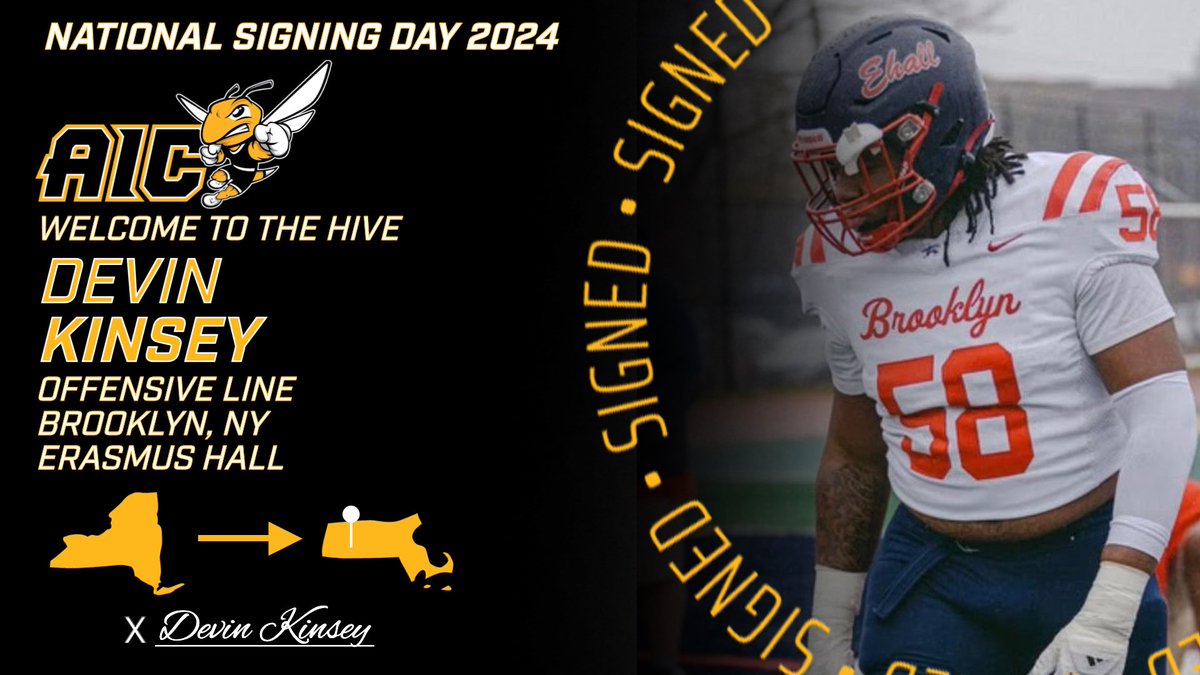 Welcome to State Street! ✍🏼| Devin Kinsey 📱| @DevinKinseyy 📍| Erasmus Hall HS (NY) 🚨| Offensive Line 📋| 6’3” 265 🎥| rb.gy/k6mab8 #AICommitted | #NSD24 | #OneHiveOneFamily