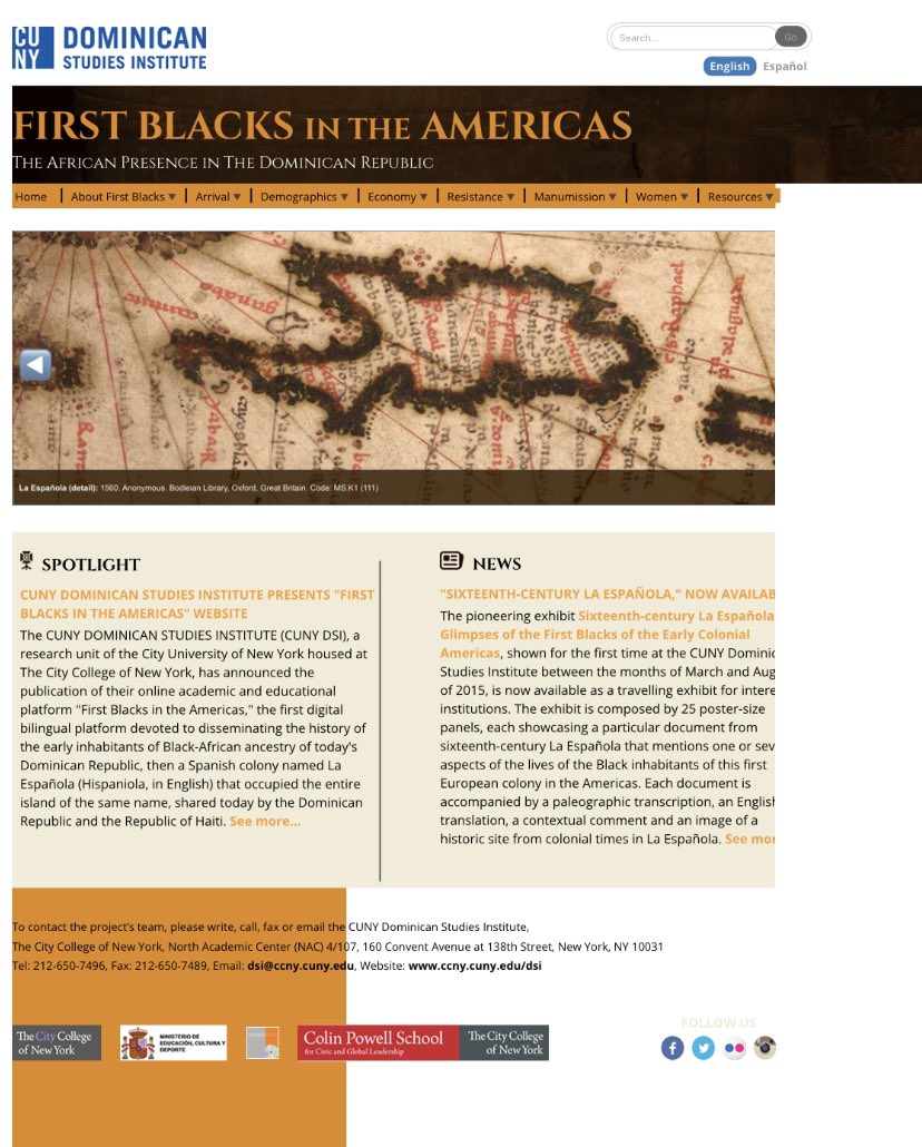 liacostacorniel's tweet photo. This is a good time to visit @CUNYDSI’s First Blacks in the Americas website. Especially its Archival Resources under the Resources tab. https://t.co/sO6lIjmK11
#slavery #BlackHistoryMonth #Hispaniola #SantoDomingo #Dominicanstudies #firstblacks https://t.co/9yr6ax6Don