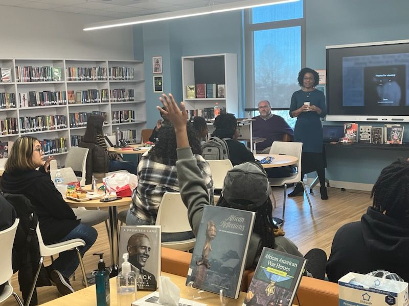 Black Lives Matter Week of Action continues! This week we brought 18 writers into DC schools, including fantasy and paranormal romance author Leslye Penelope. Learn more about the program at tinyurl.com/4wu94nb9