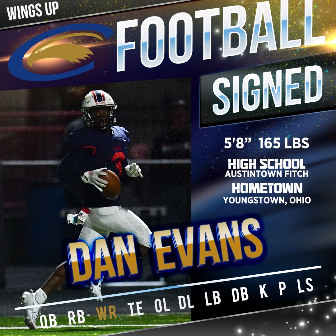 Big time WR from ⭕️🙌 looking to cause havoc in the PSAC. Welcome home, @DanEvans1110 #WingsUp | #NSD24