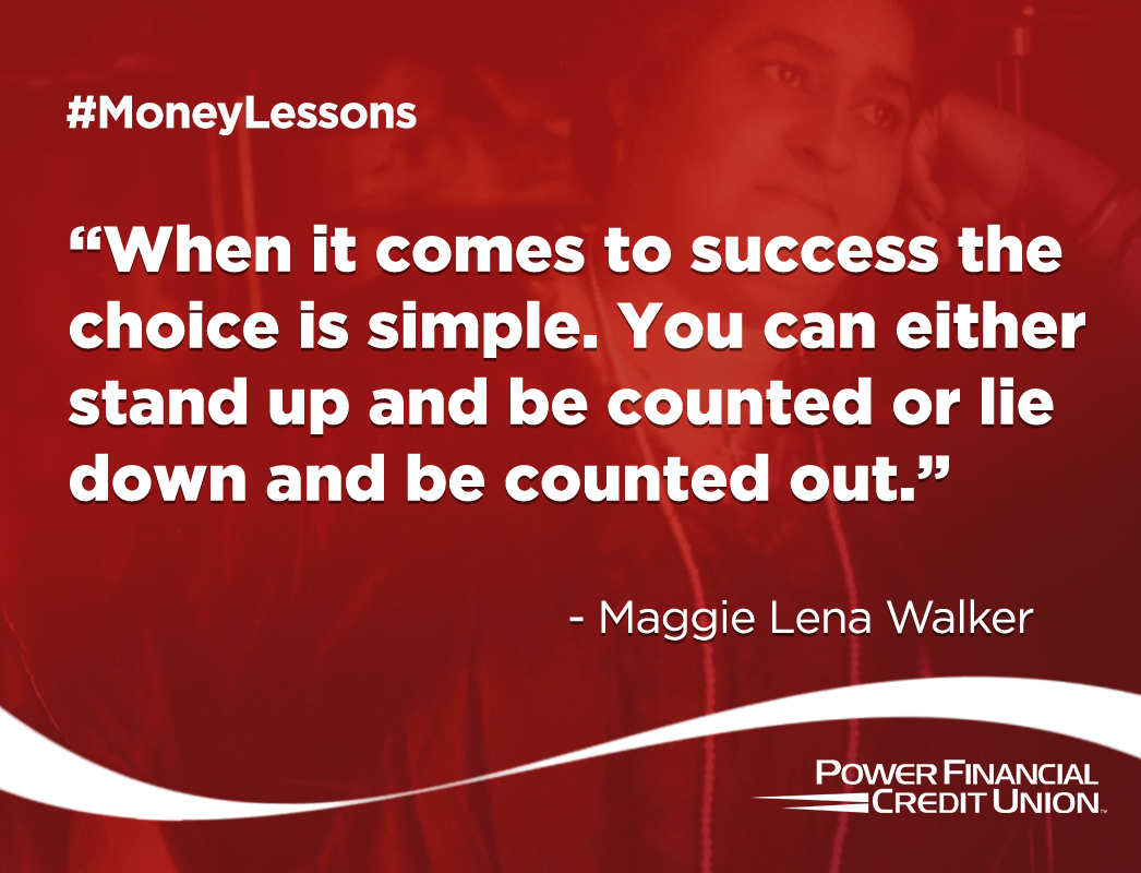 PowerFiCU's tweet image. Be passionate and persistent towards the dreams you wish to pursue, and no amount of adversity or resistance to change from your peers will keep you from trying to achieve success. #MoneyLesson #FinancialGoals #BlackHistoryMonth