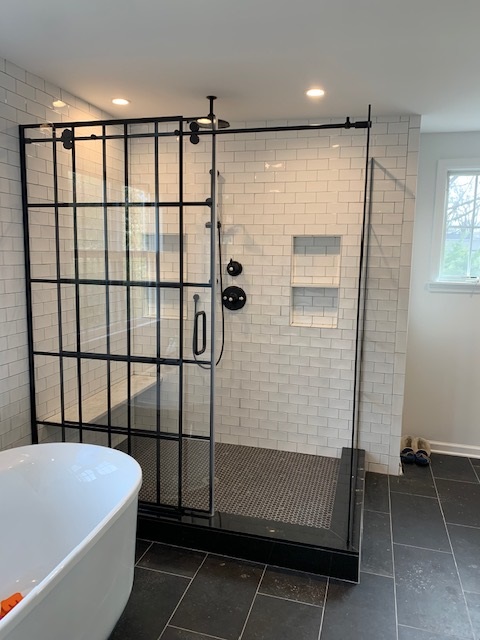 We offer a complete line of shower doors in all shapes, sizes, and finishes, including our own extensive line of heavy glass frameless enclosures. #glass #mirrors #home #office #homeoffice #custom #residentialglass #commercialglass #stainedglass #shower