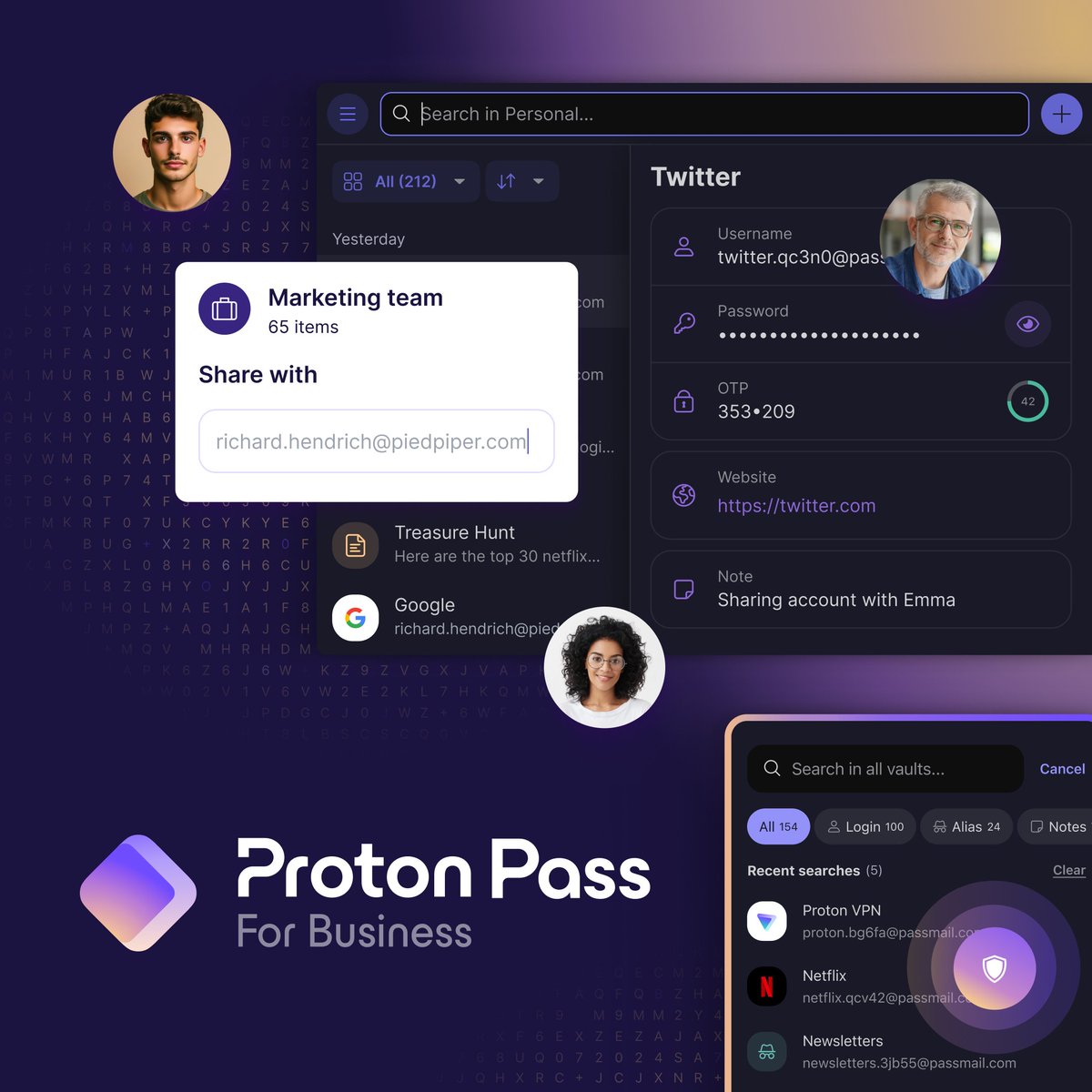Proton Pass for business is here!

Over 50,000 businesses already trust @ProtonMail to keep their emails private, and starting today, your team can use a #PasswordManager that’s open source, GDPR compliant, and protected by strict Swiss privacy laws.

Sign up for #ProtonPass now