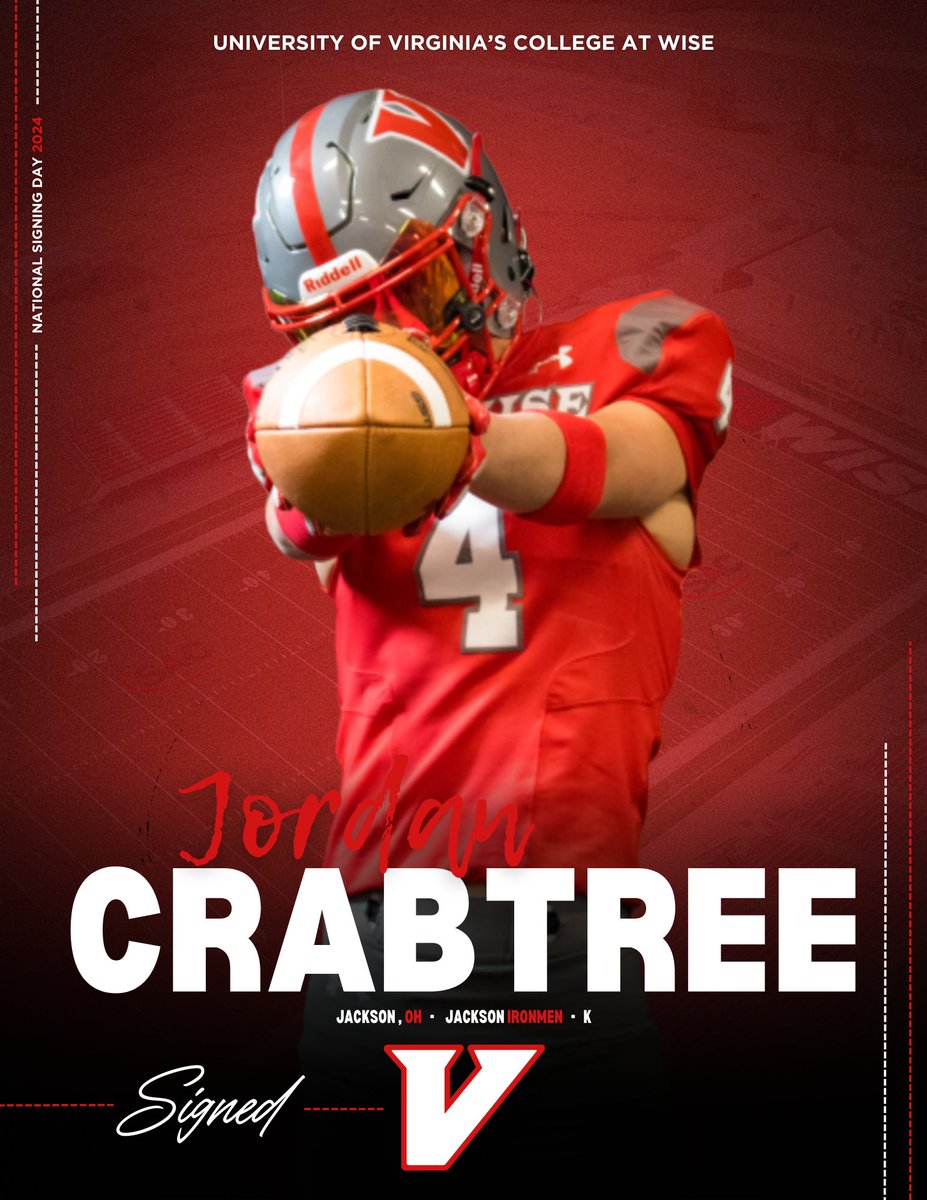 Welcome to the @UVAWiseCavsFB family @crabtreejordan5 ! #PEWAV #FFF #HTR