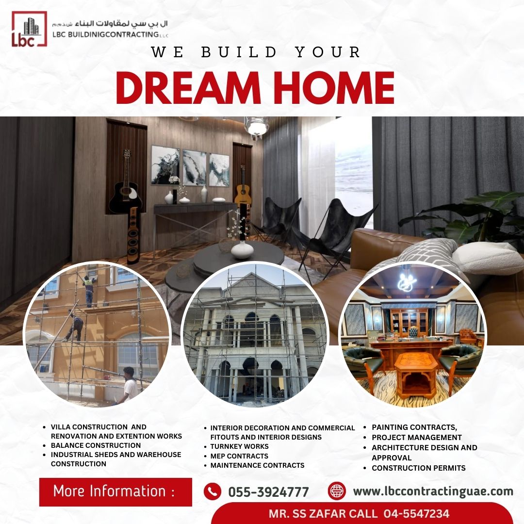 بناء الفلل و أعمال التجديد و الاضافات بناء المظلات و المستودعات الصناعية We're the masters of interior design and building dreams. Give us a chance, and we'll have your home feeling like a luxurious getaway in no time! 💫✨ #DreamBuilders #VillaVibes #dubai #dubailife #dubaihome