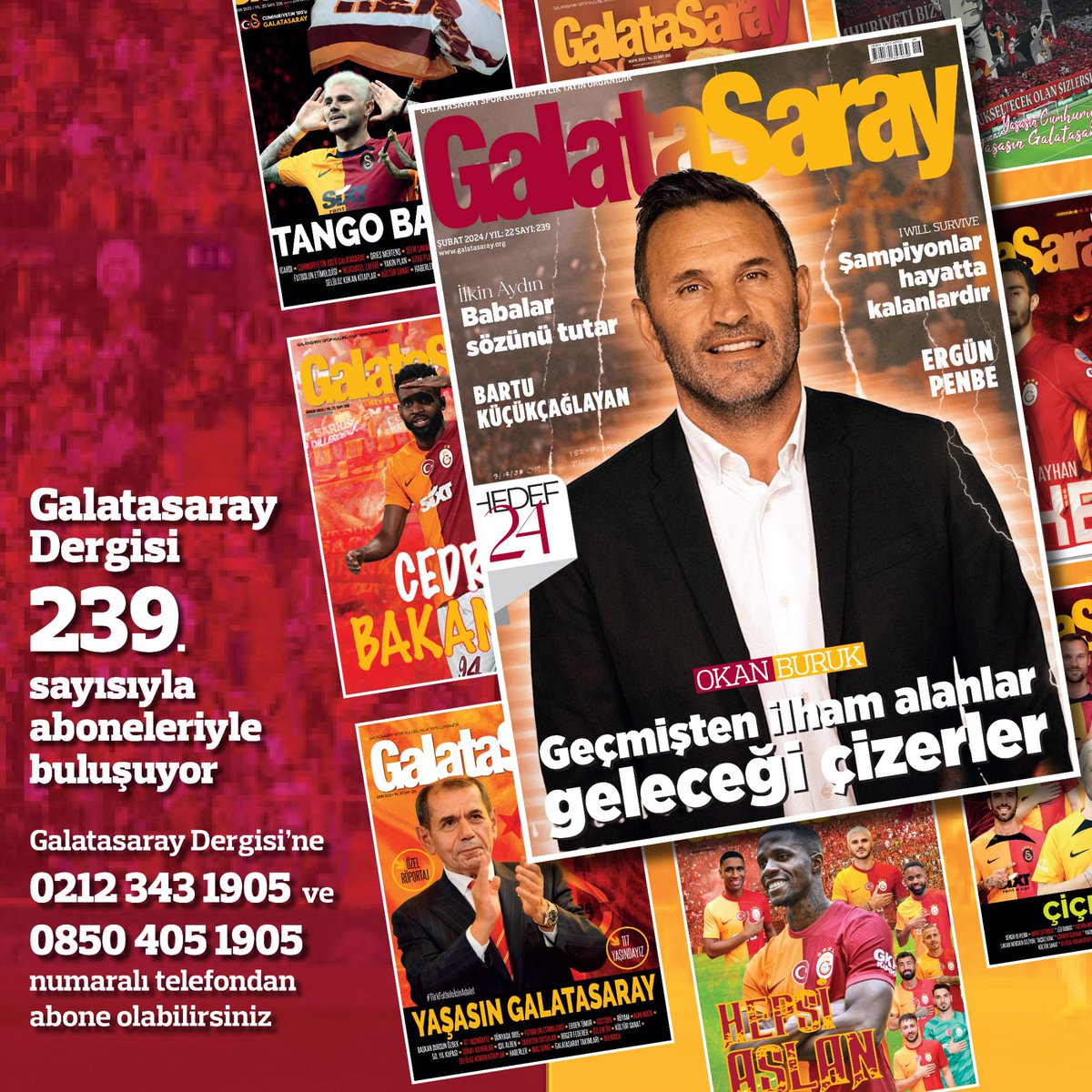 Galatasaray Dergisi 239. sayısıyla yeniden basılı olarak Galatasaraylılarla buluşmaya hazırlanıyor. Detaylar için 👉 galatasaray.org/haber/galatasa…